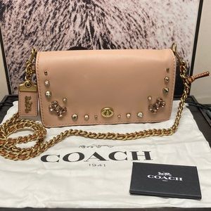 NEW Coach Dinky Crystal Crossbody Bag (38646 Pink)